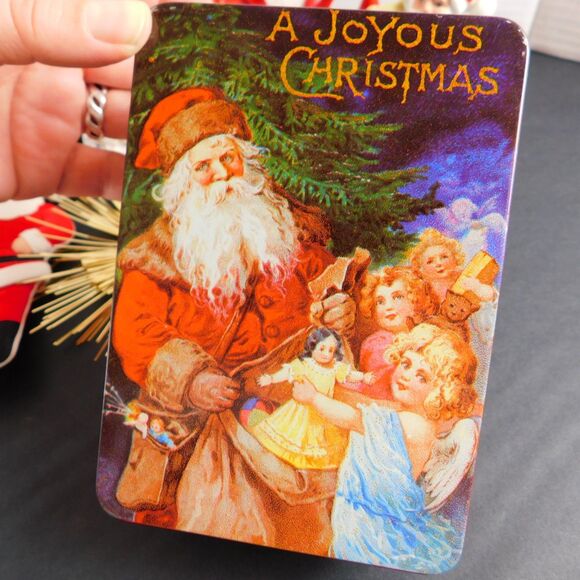 Santa Clause 21 Pcs Christmas Ornaments Figurines Wood Wool Ceramic Collectibles - Picture 4 of 16